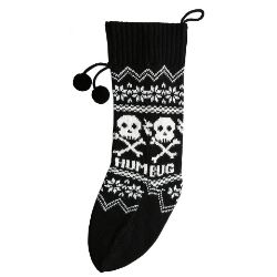 The Christmas Shop Knitted Christmas Stocking Skull